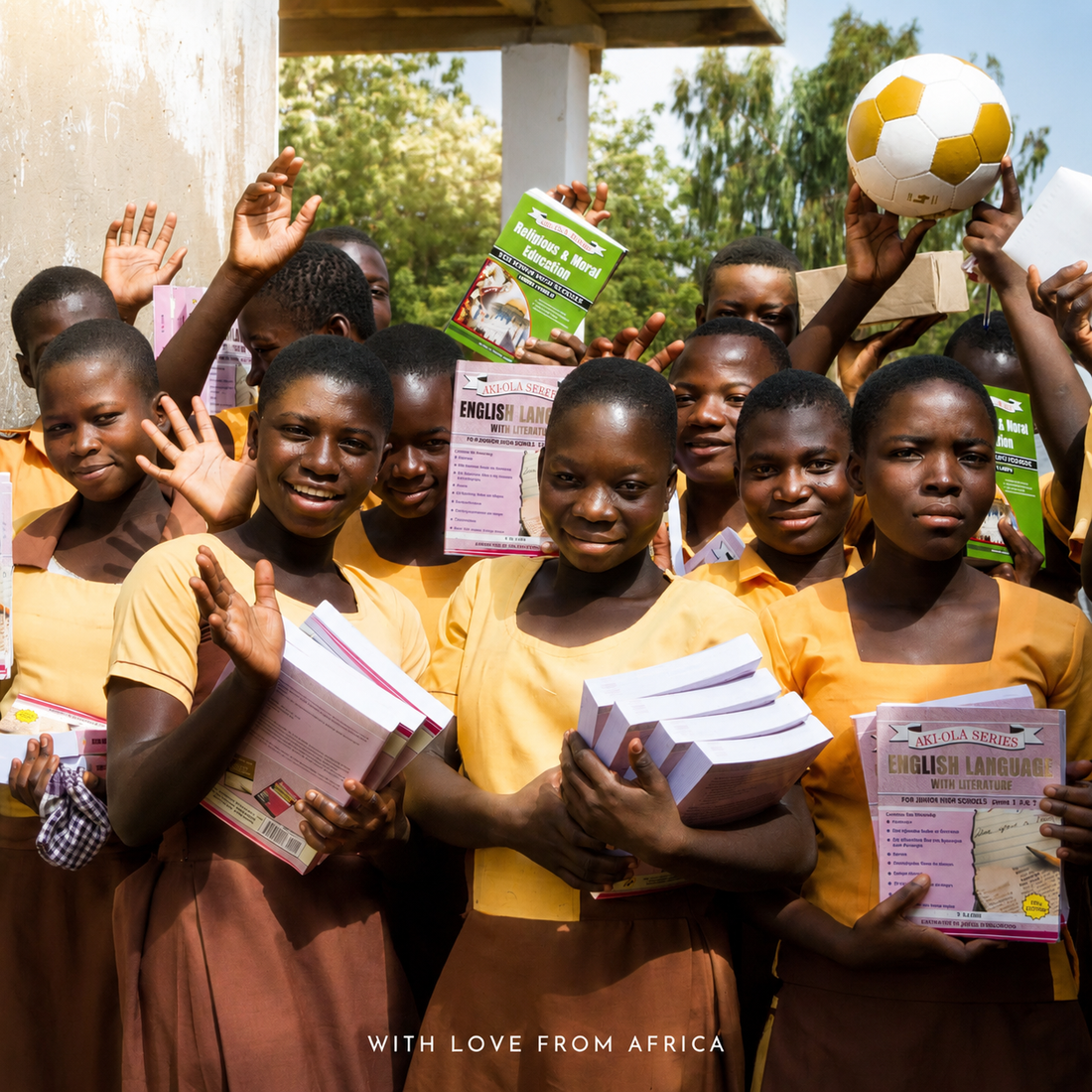 Schoolchildren from the Shea butter village in Northern Ghana