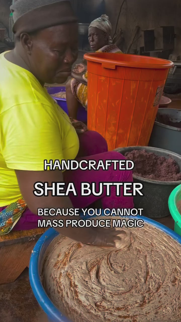 Women are kneading Shea butter