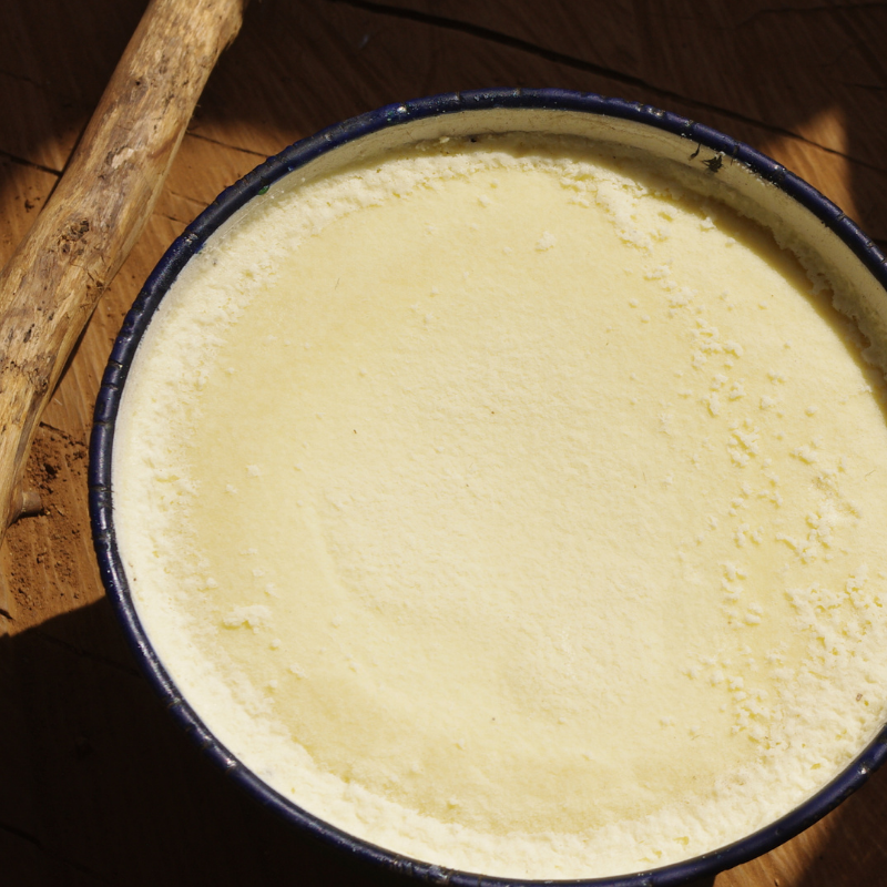 Graphic describing FairTale GHANA's traditionally handcrafted raw Shea butter.