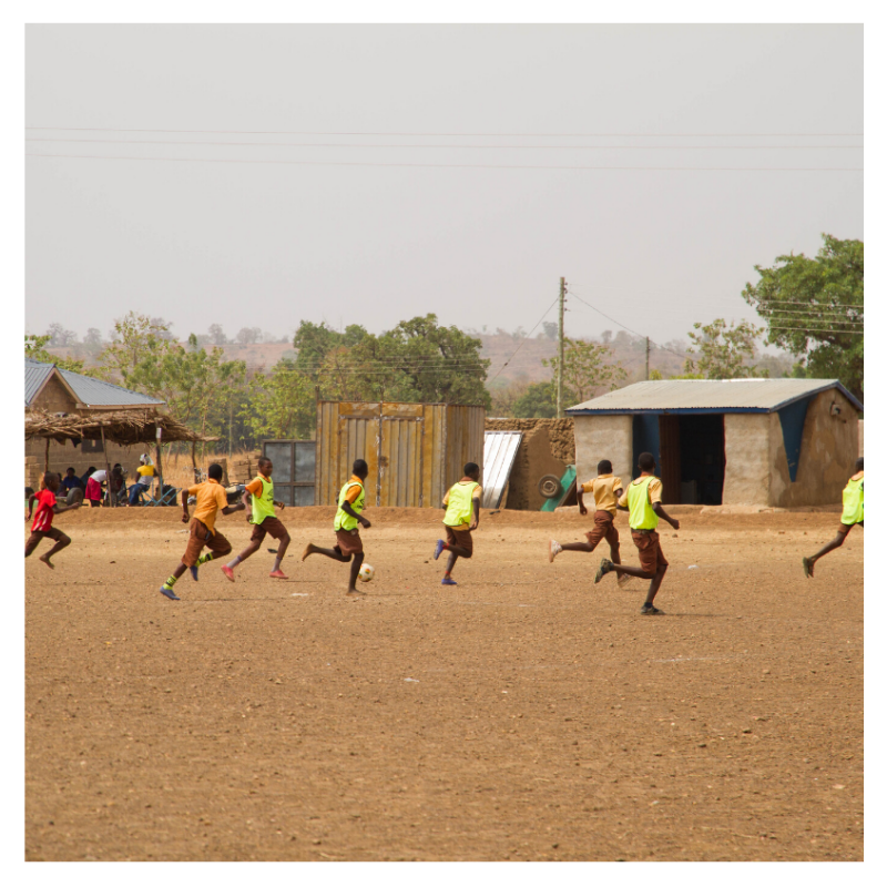 Detail photo of the soccer ball included in FairTale GHANA's charity add-on.