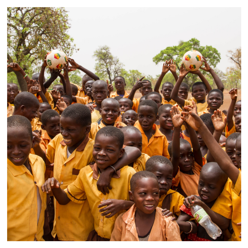 Soccer ball charity add-on product photo from FairTale GHANA.