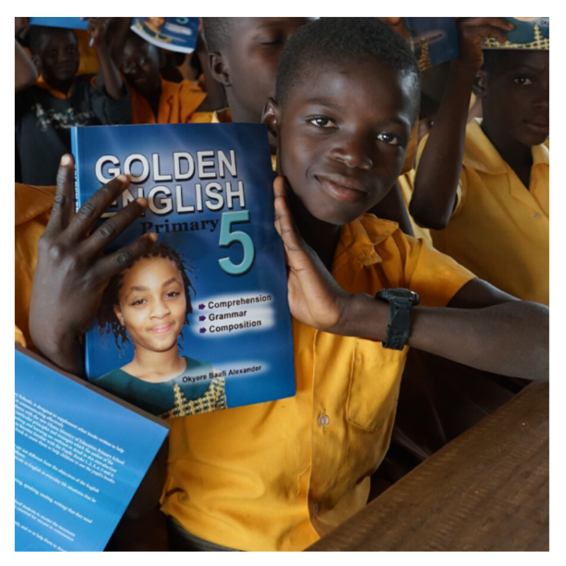 Another textbook photo from FairTale GHANA's classroom charity add-on.